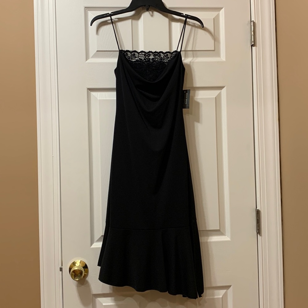 Black Asymmetrical Mini Dress